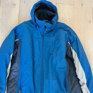 XL LL Bean Jacket Outdoors Hiking Heavy Rain Coat Work Mens HOOD Full Zip WARM!